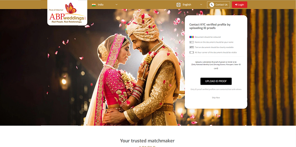 Submit ID Proof to Create Verified Matrimony Profile - ABP Weddings